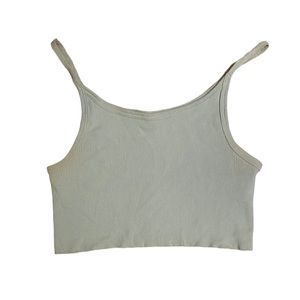 Blue cropped tank top